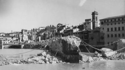 vista del ponte distrutto